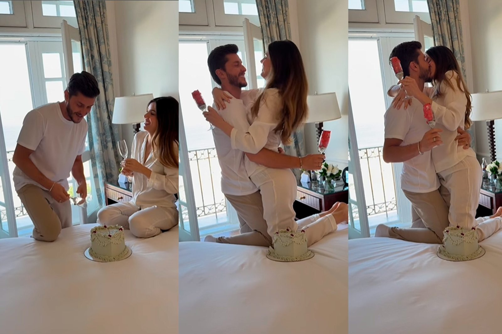 Camila Queiroz e Klebber Toledo anunciam esperar uma menina