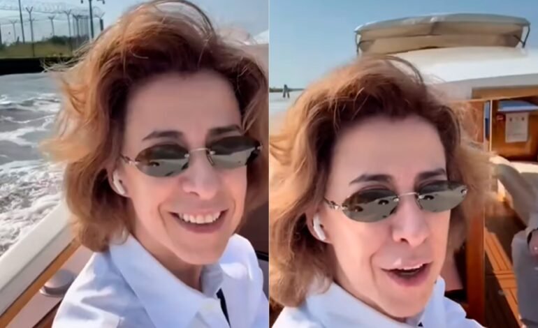 A atriz Fernanda Torres chegou a Veneza nesta