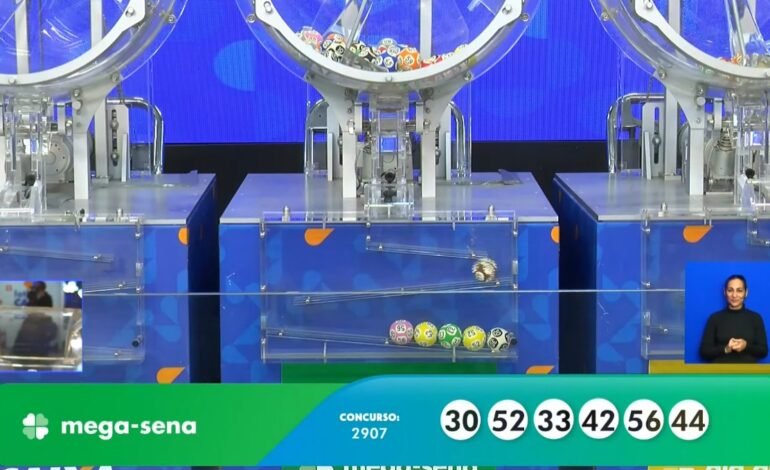 O sorteio do concurso 2.907 da Mega-Sena foi