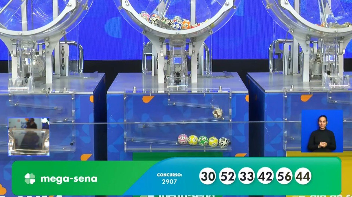 O sorteio do concurso 2.907 da Mega-Sena foi