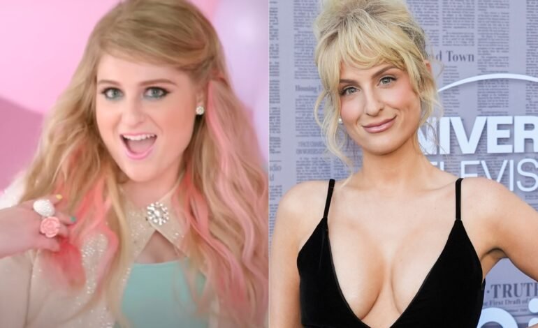 A cantora Meghan Trainor chamou atenção ao aparecer