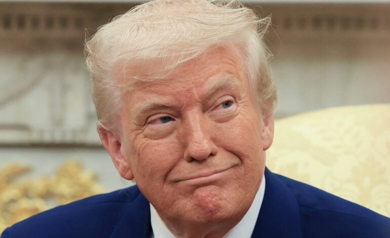 O presidente dos EUA, Donald Trump, em 7 de abril