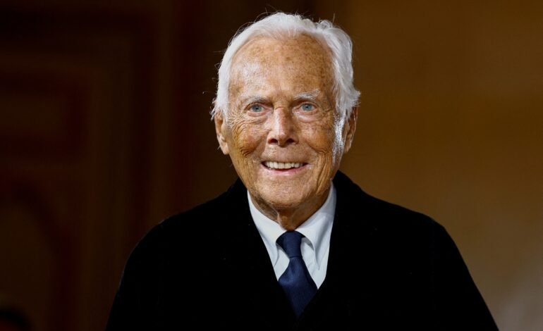 O estilista Giorgio Armani concedeu uma entrevista ao