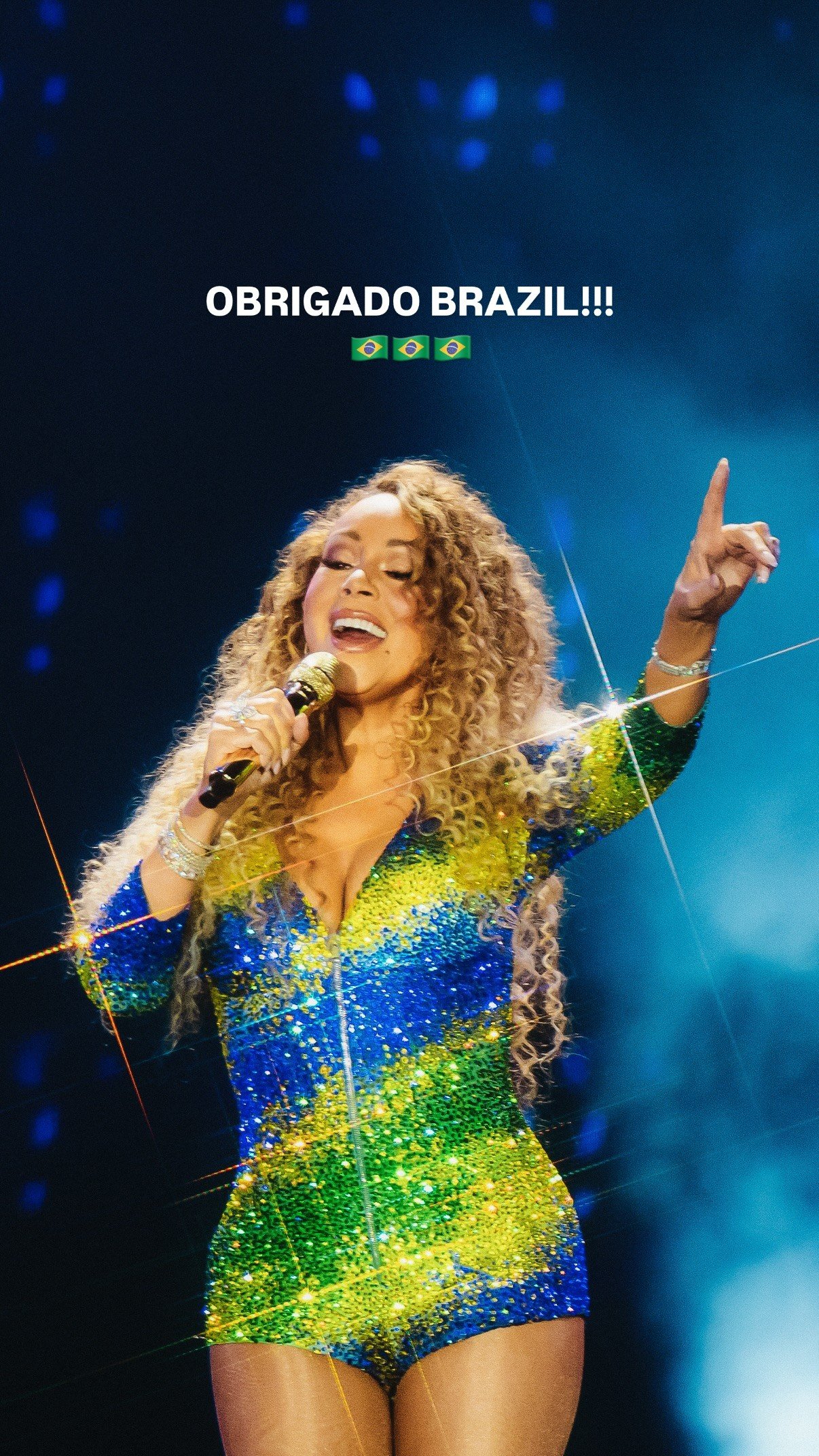 Mariah carey agradece fãs após show principal no festival th