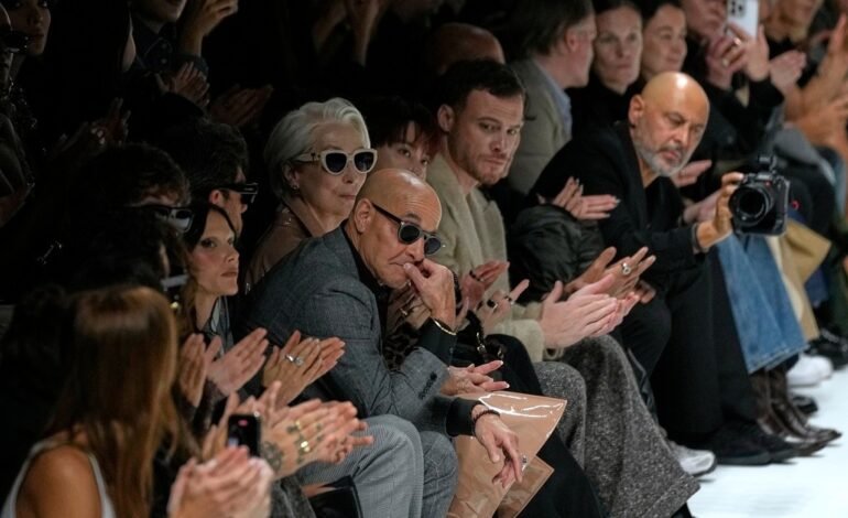 A atriz Meryl Streep e o ator Stanley Tucci gravaram