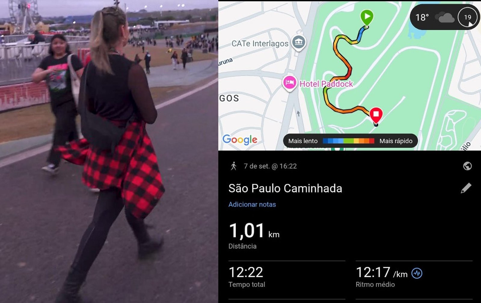 O g1 mediu a distância entre os principais palcos do