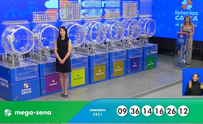 O sorteio do concurso 2.921 da Mega-Sena foi
