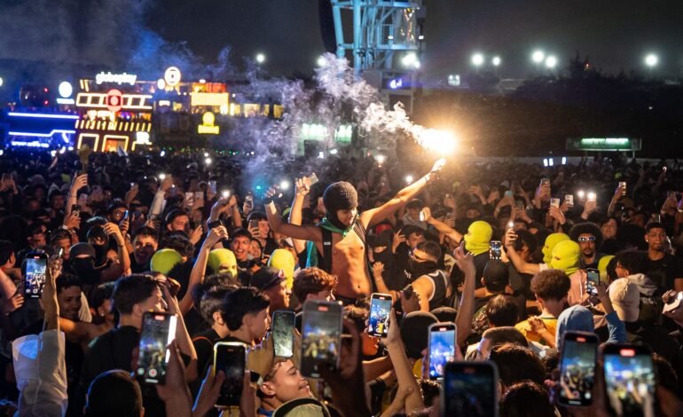 Durante os shows realizados no festival The Town