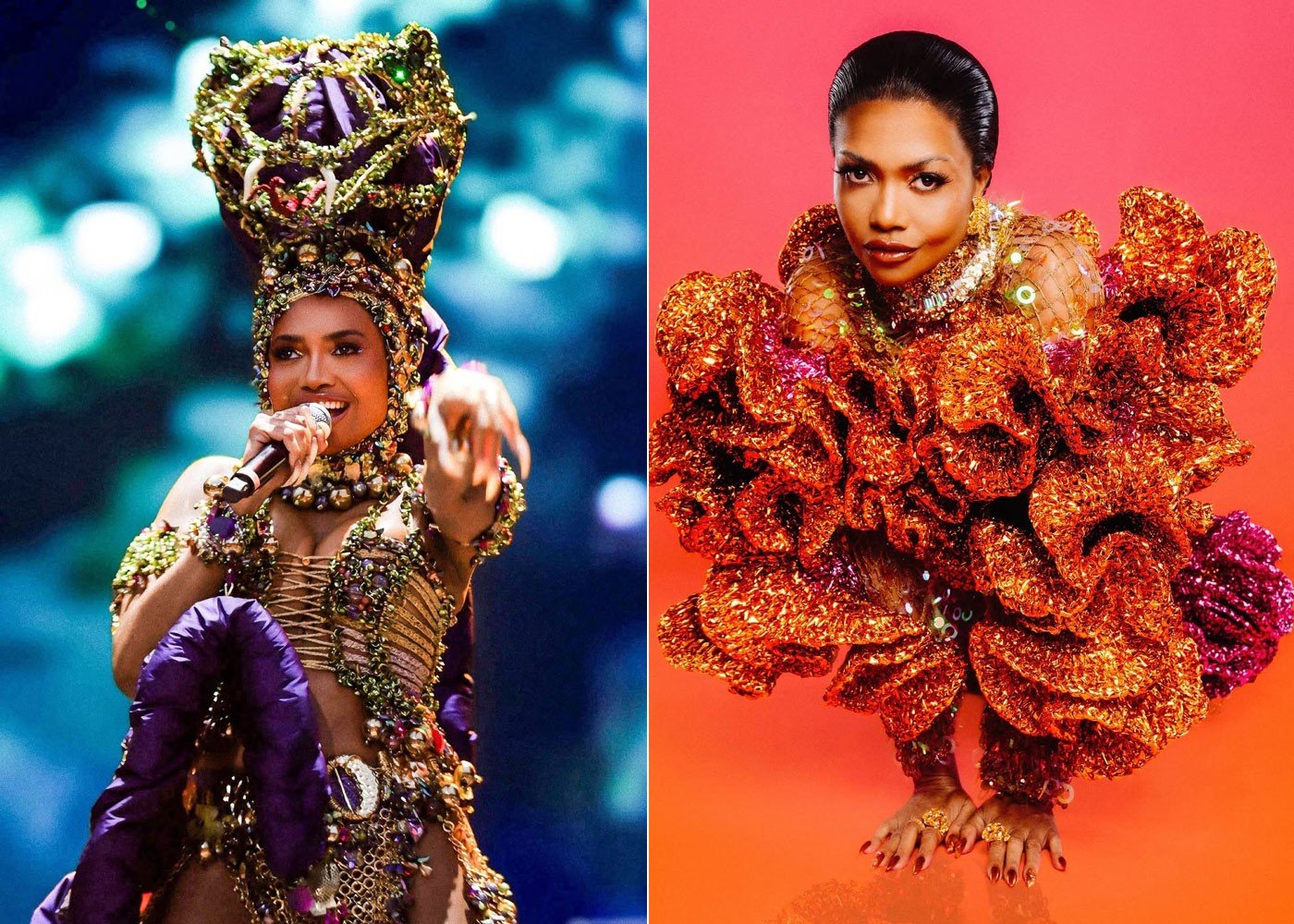 A cantora Gaby Amarantos apresentou recentemente figurinos c