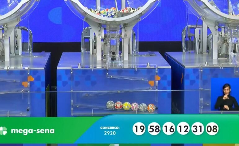 O sorteio do concurso 2.920 da Mega-Sena foi