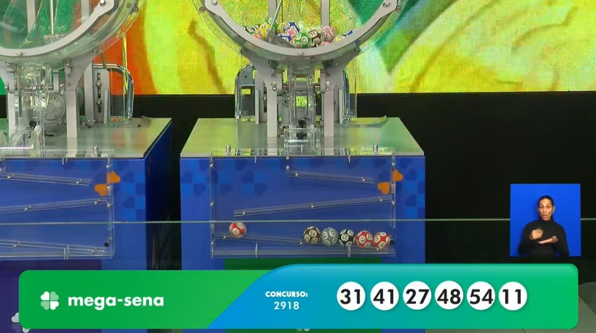O sorteio do concurso 2.918 da Mega-Sena foi