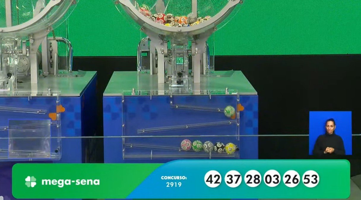 O sorteio do concurso 2.919 da Mega-Sena ocorreu