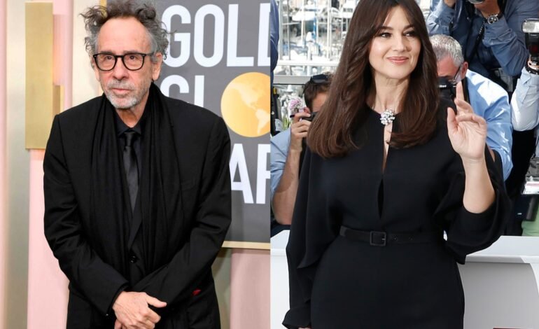 O diretor americano Tim Burton e a atriz italiana Monica