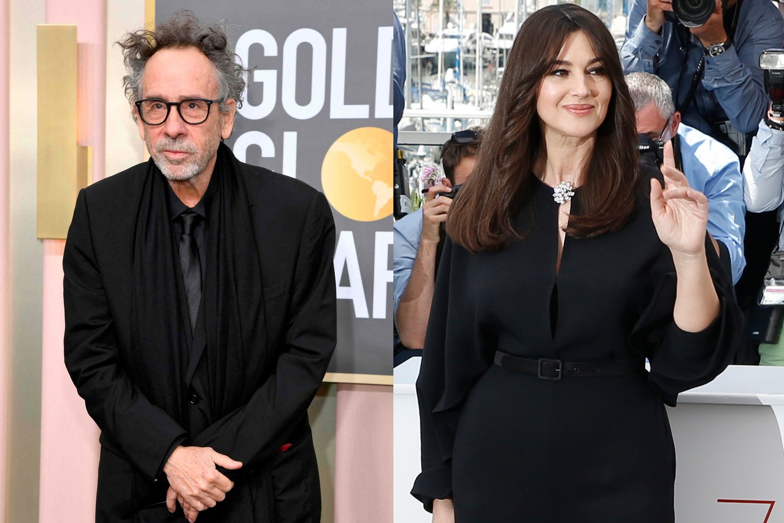 O diretor americano Tim Burton e a atriz italiana Monica