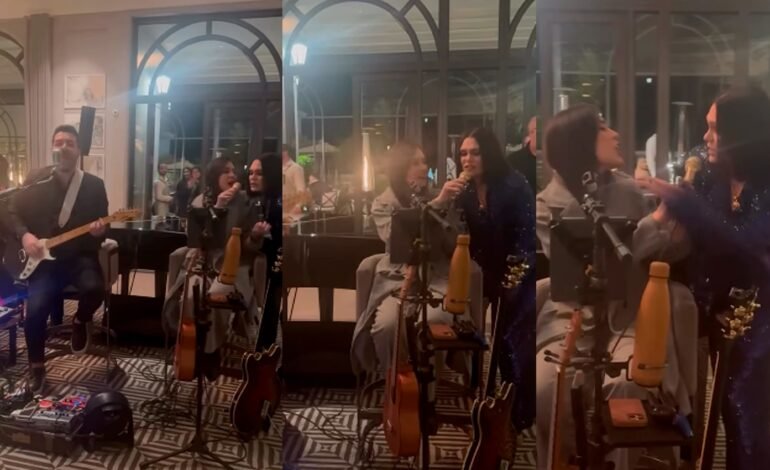 A cantora britânica Jessie J realizou uma apresentação surpr