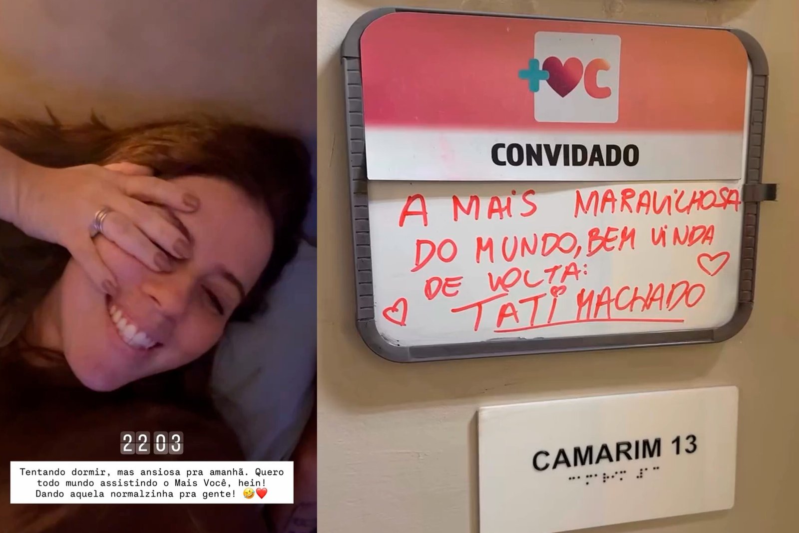 Tati Machado retornou ao trabalho nesta segunda-feira, 12