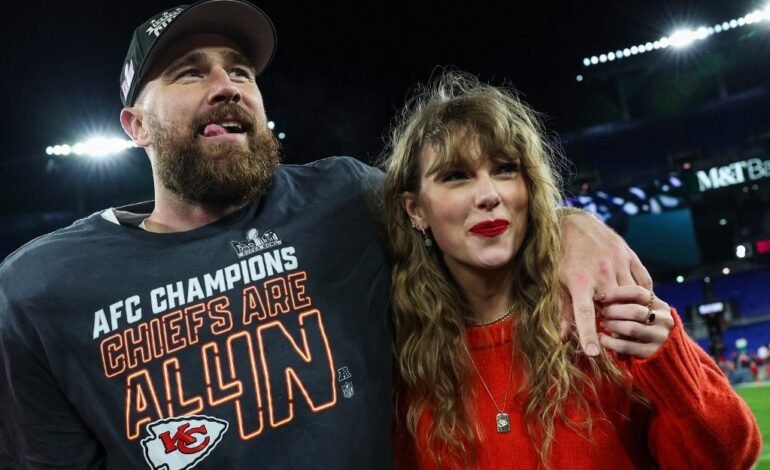 O jogador de futebol americano Travis Kelce, do