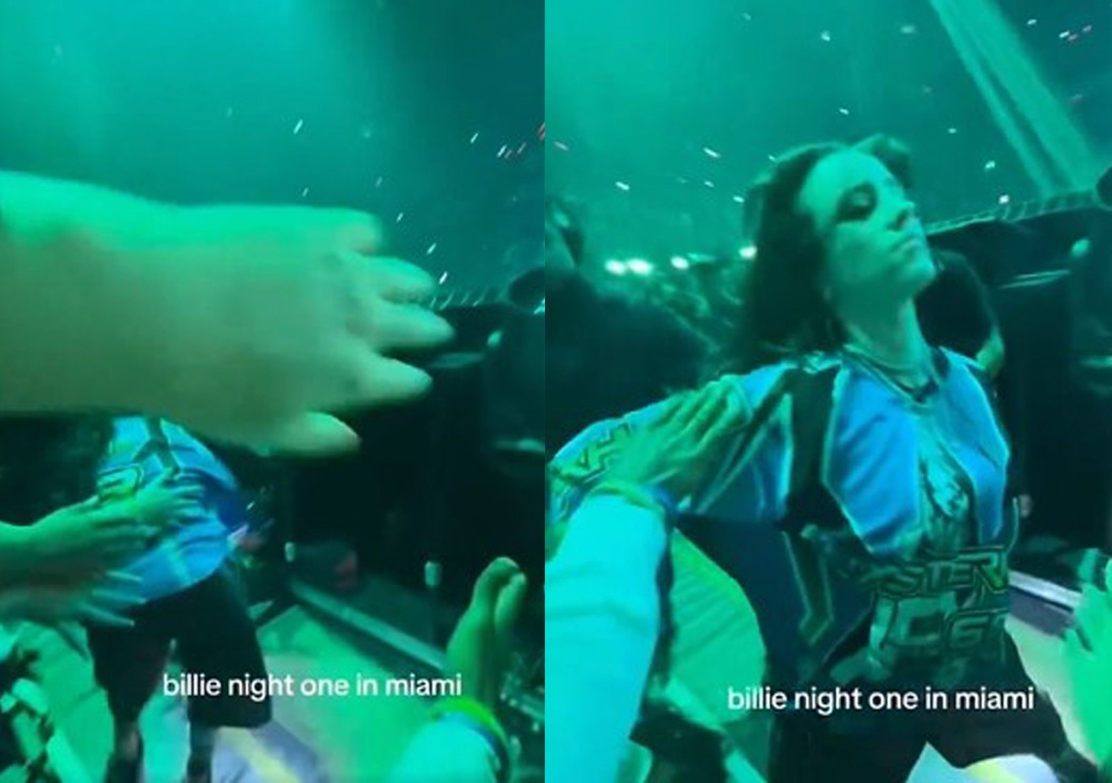 Billie Eilish caiu durante um show em Miami