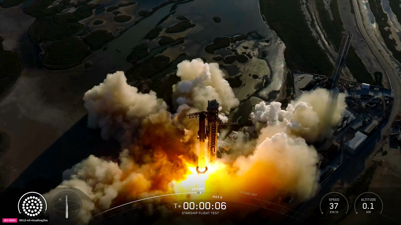 A SpaceX lançou na segunda-feira (13) o 11º voo da