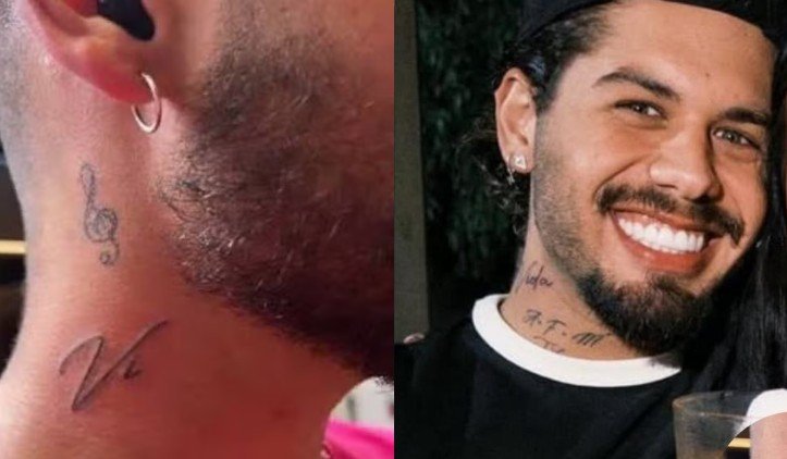 O cantor Zé Felipe alterou a tatuagem que havia feito