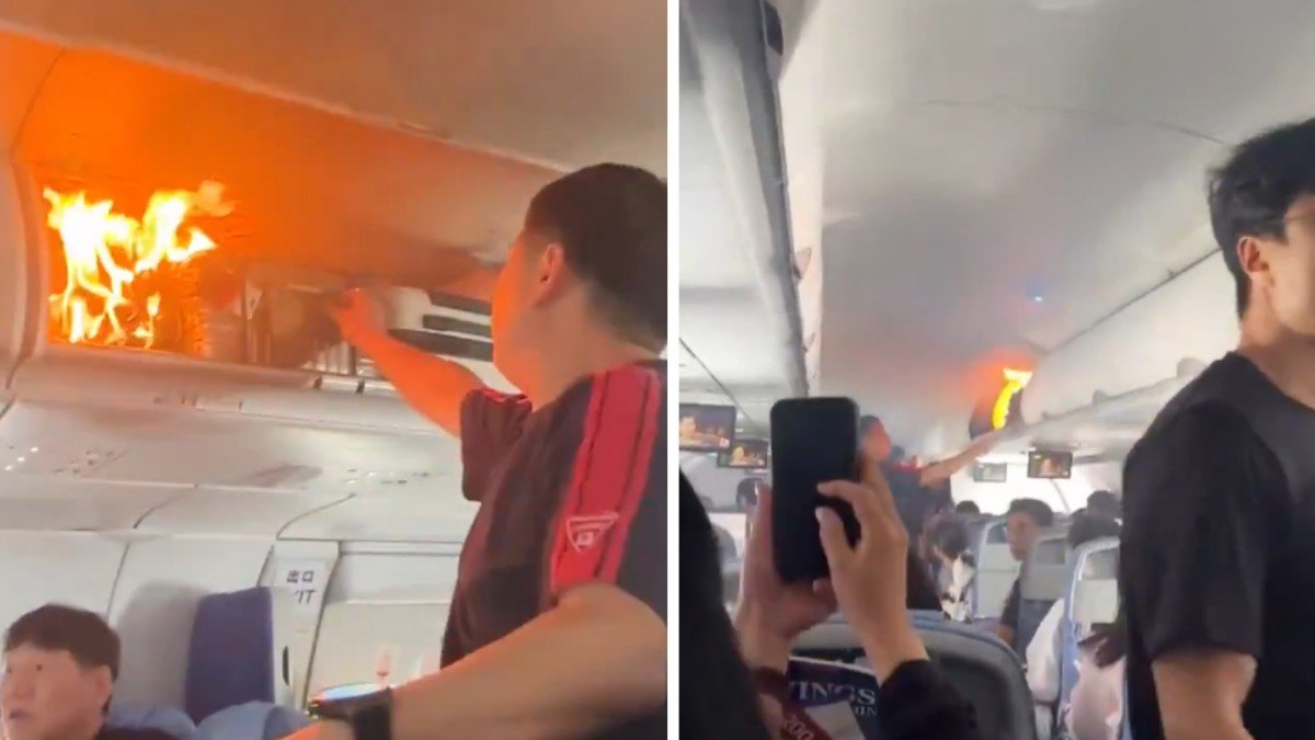 Um incêndio provocado por uma bateria de lítio