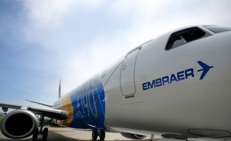 A Embraer, fabricante de aeronaves com sede em São José