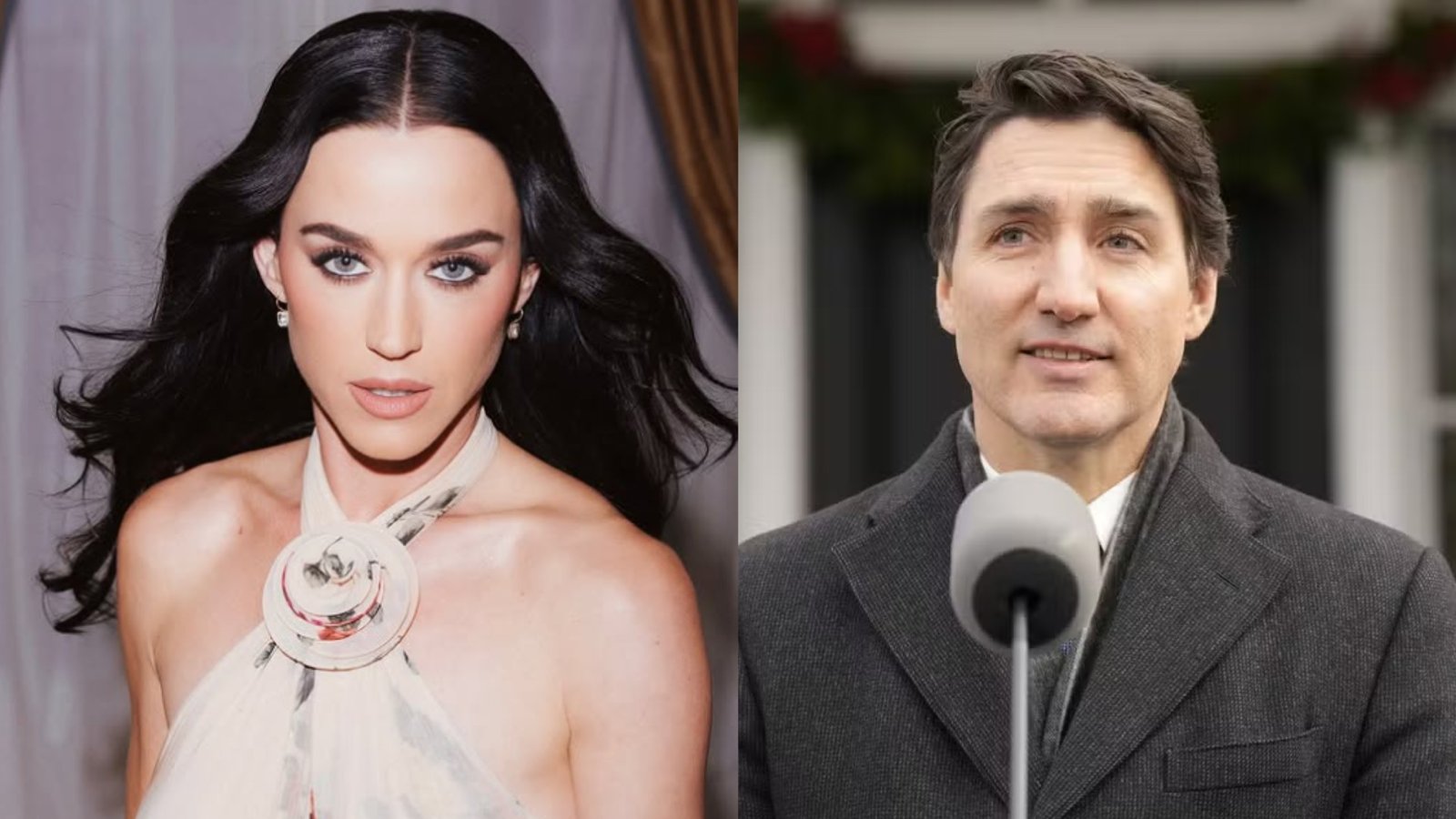 A cantora Katy Perry e o ex-primeiro-ministro canadense