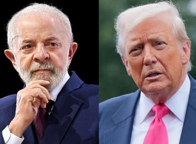 Os presidentes dos Estados Unidos, Donald Trump, e