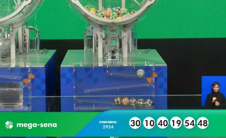 O sorteio do concurso 2.924 da Mega-Sena foi