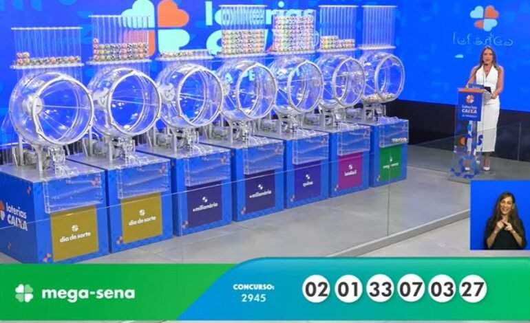 O sorteio do concurso 2.945 da Mega-Sena foi