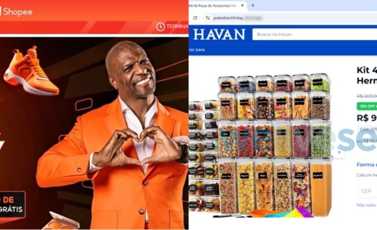 Golpistas criaram lojas falsas da Shopee e da