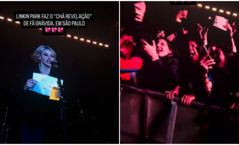 A banda Linkin Park realizou um chá revelação