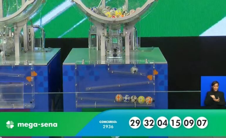 O sorteio do concurso 2.936 da Mega-Sena foi