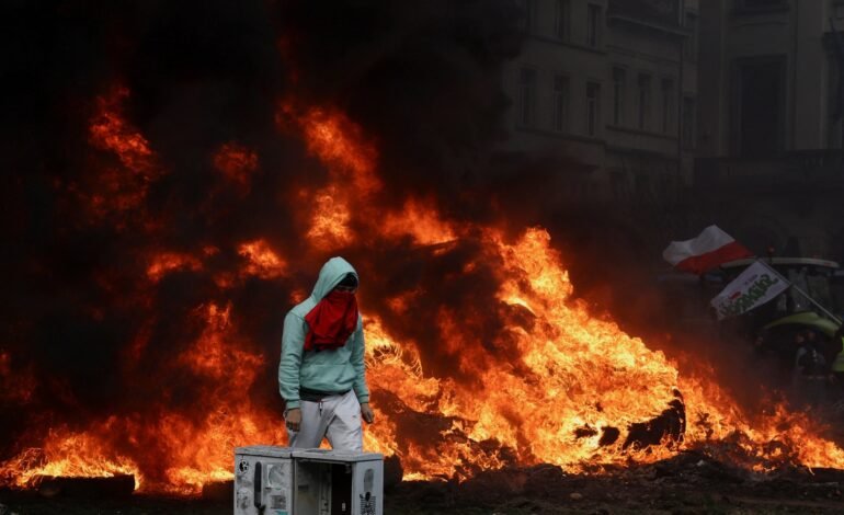 Agricultores protestaram contra o acordo entre a União