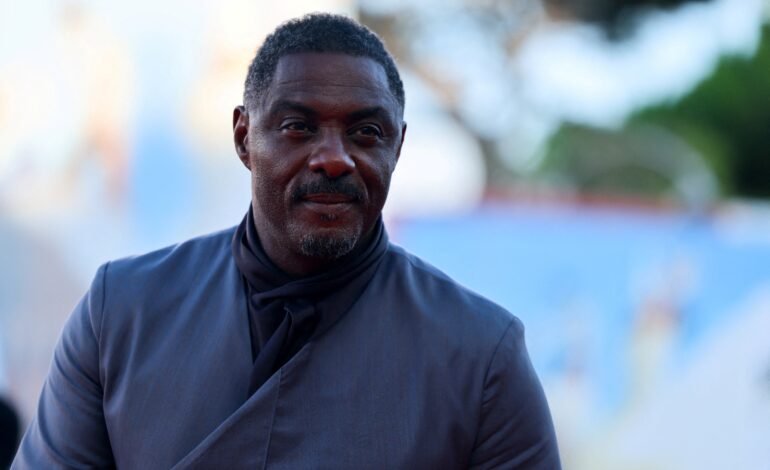 O ator Idris Elba, os patinadores artísticos Jayne