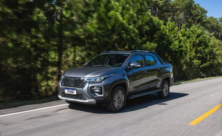 A Fiat Strada lidera os emplacamentos de veículos novos no