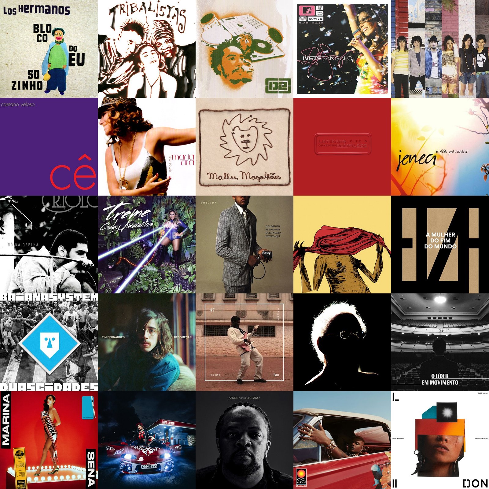 Entre 2001 e 2025, 25 álbuns brasileiros marcaram