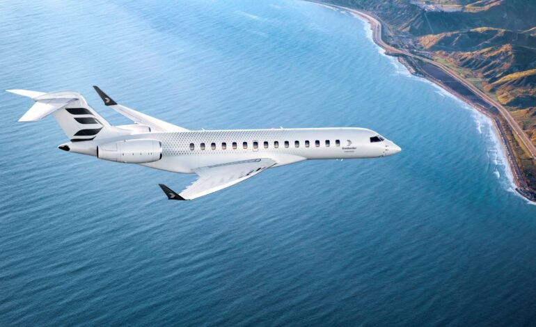 O jato executivo Global 8000, produzido pela canadense