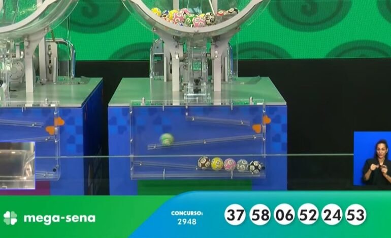 O sorteio do concurso 2.948 da Mega-Sena foi