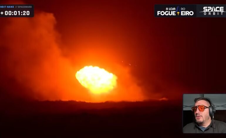 O primeiro foguete comercial lançado do Brasil explodiu