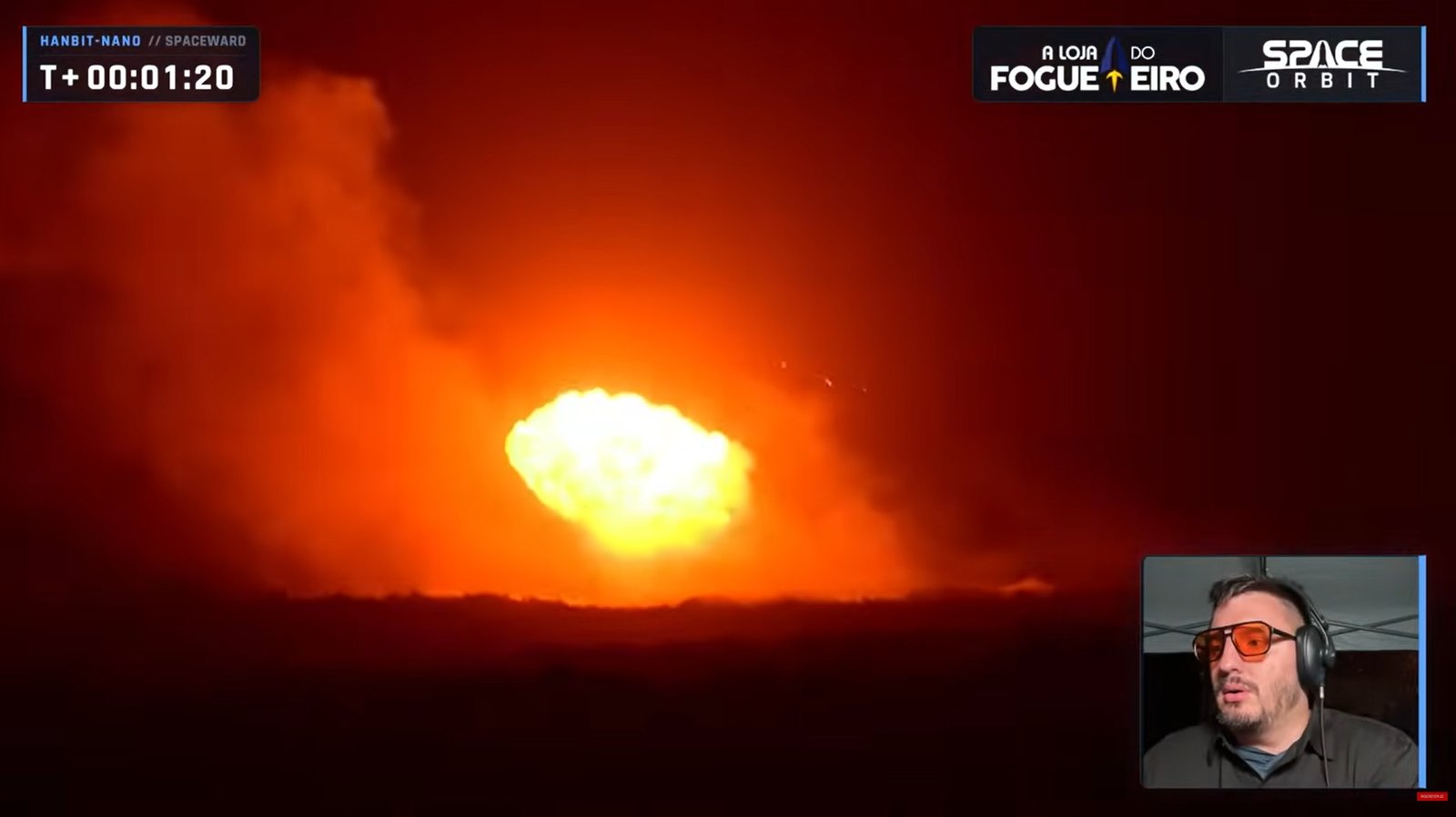 O primeiro foguete comercial lançado do Brasil explodiu