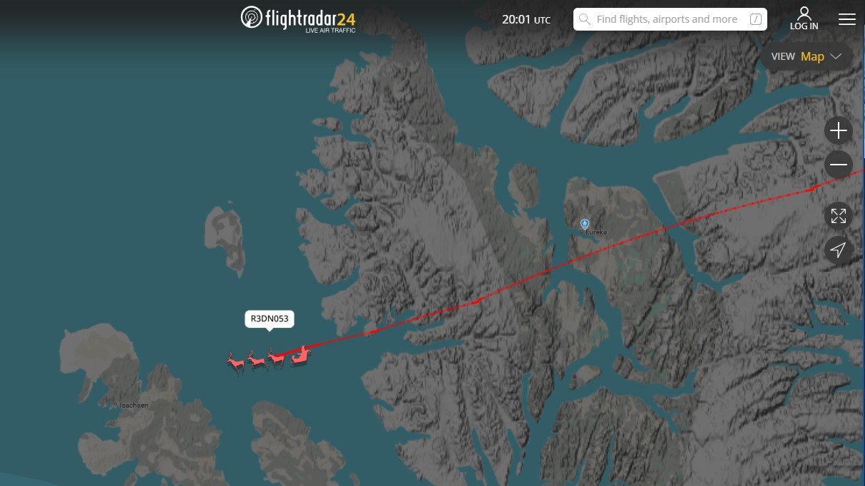 O Papai Noel iniciou nesta quarta-feira (24) sua