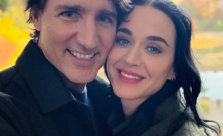 A cantora Katy Perry e o ex-primeiro-ministro do