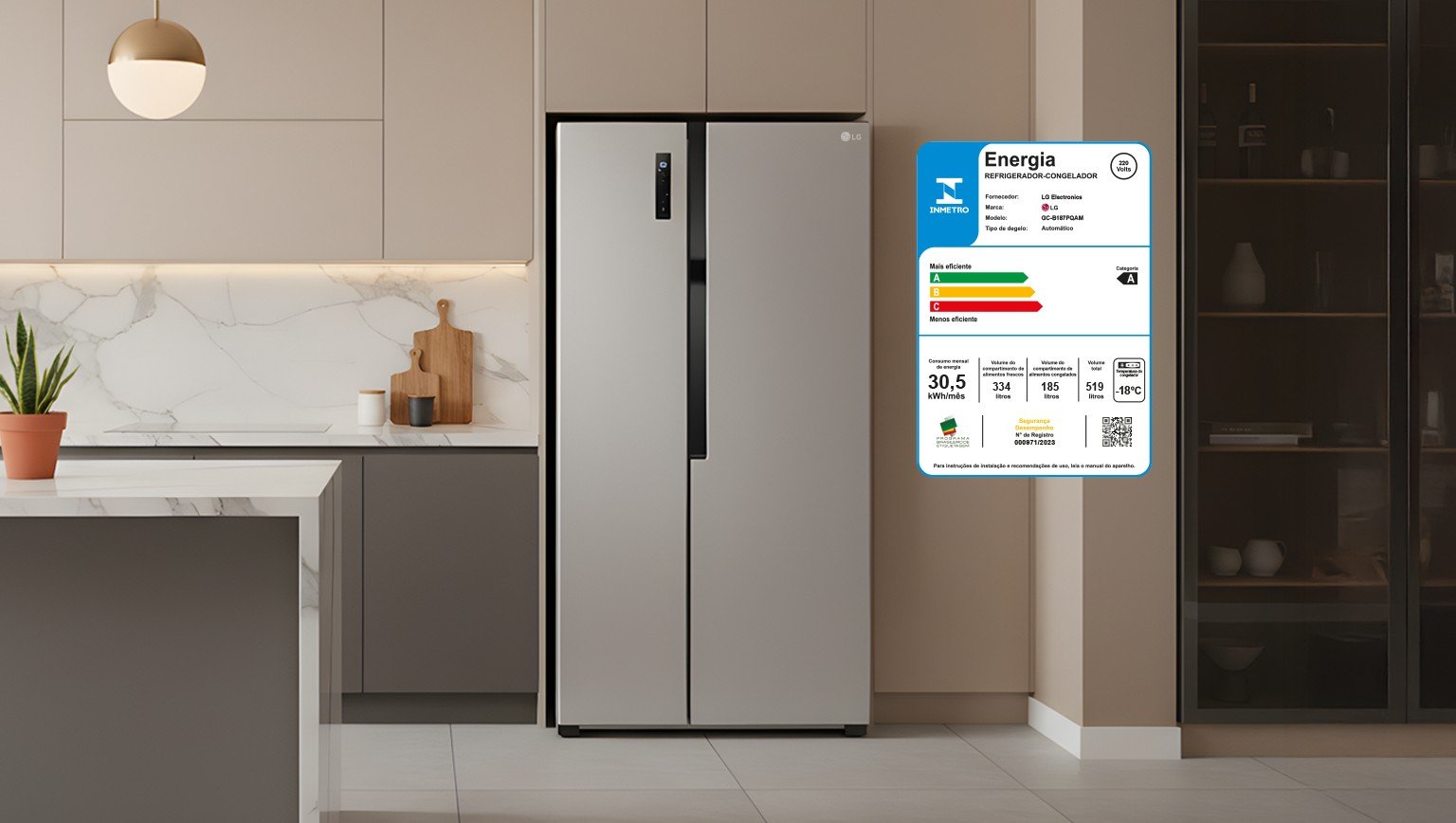 O selo de eficiência energética para geladeiras e