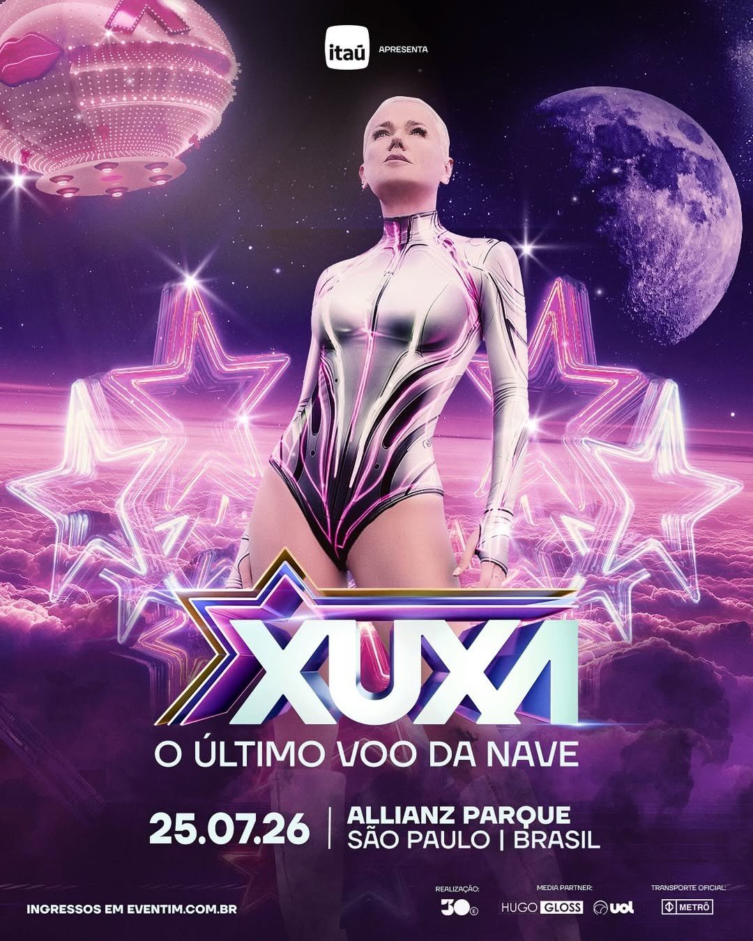 A apresentadora Xuxa anunciou nesta quarta-feira (3) o