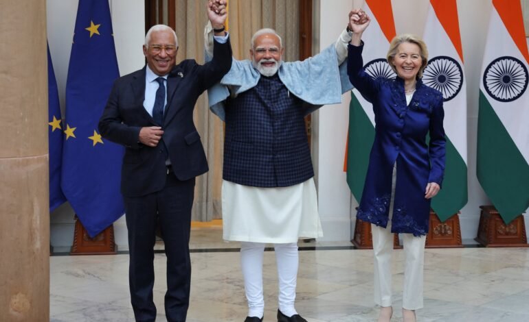 A União Europeia (UE) e a Índia fecharam nesta terça-feira