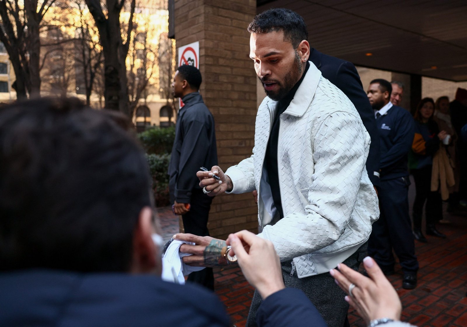 O cantor americano Chris Brown compareceu a um