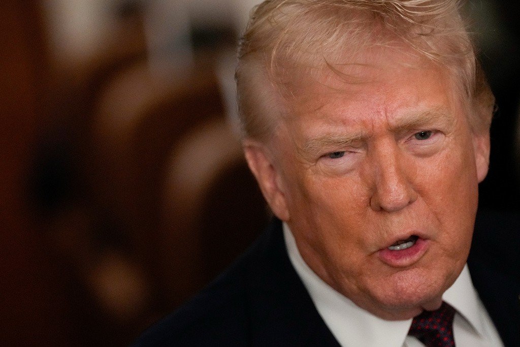 O presidente dos Estados Unidos, Donald Trump, discursa