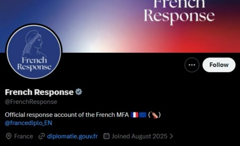 A conta “French Response” no X, administrada pela
