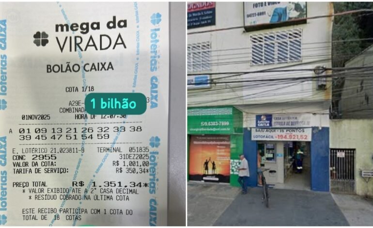 Um dos vencedores do bolão da Mega da Virada 2025
